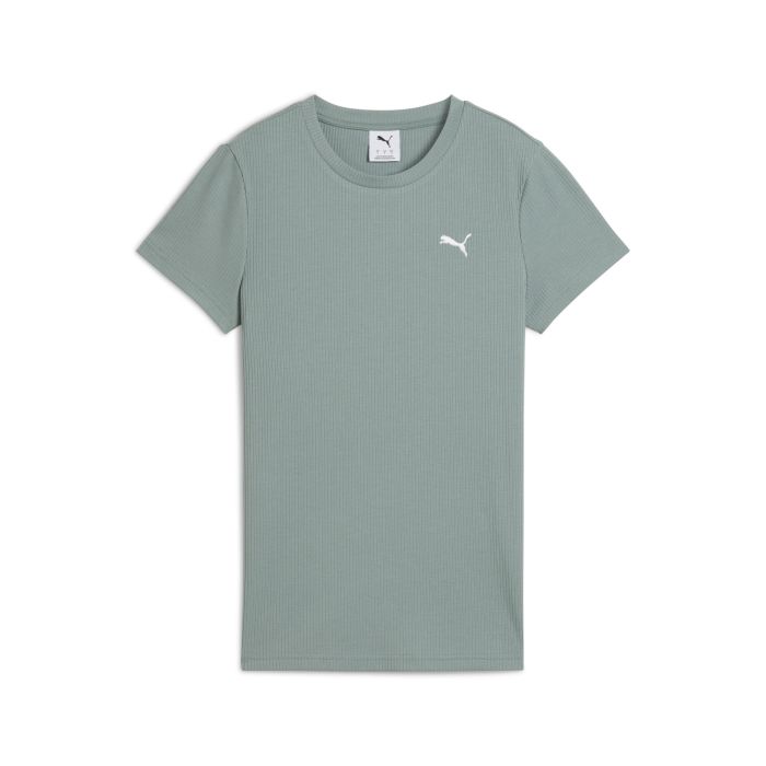 Puma ESS ELEVATED RIB TEE, ženska majica, zelena