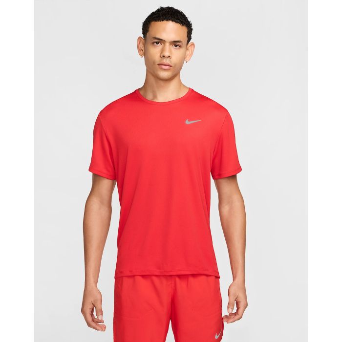 Nike M NK DF UV MILER SS, muška majica za trčanje, crvena