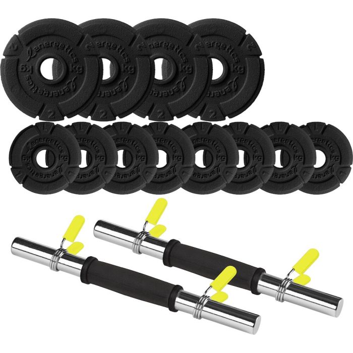 Energetics PREMIUM 20KG CAST IRON SET (30MM), set palica za tegove