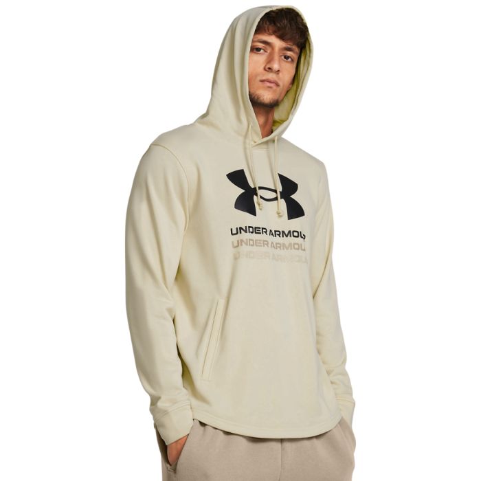 Under Armour RIVAL TERRY GRAPHIC HOOD, muški pulover, smeđa