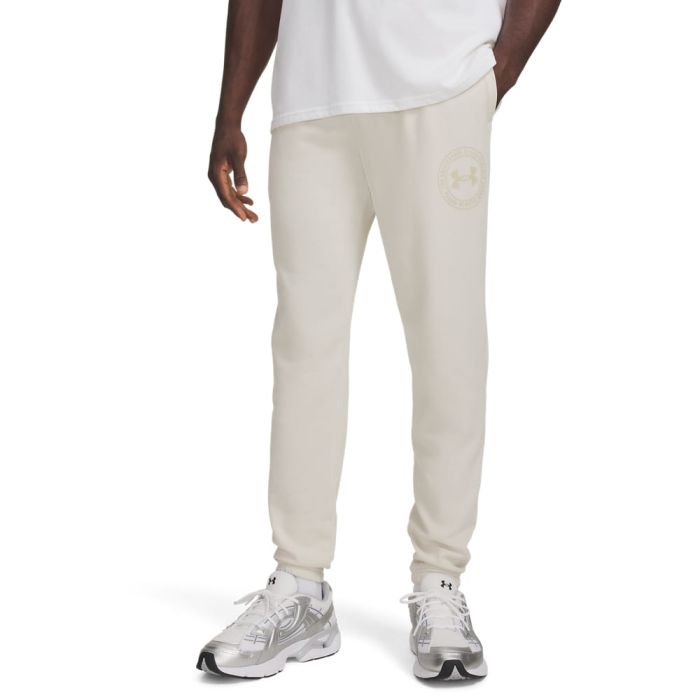 Under Armour RIVAL LW GRAPHIC JOGGER, muške hlače, bež