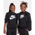 Nike K NSW CLUB FLC CREW LS HBR, dječi pulover, crna