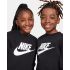 Nike K NSW CLUB FLC CREW LS HBR, dječi pulover, crna