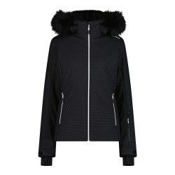 CMP WOMAN JACKET ZIP HOOD, ženska skijaška jakna, crna