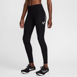 Nike W NK DF FAST MR 7/8 TIGHT SW, ženske helanke za trčanje, crna