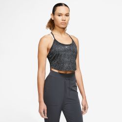 Nike W NK ONE DF CRP TANK AOP, ženska majica za fitnes, crna