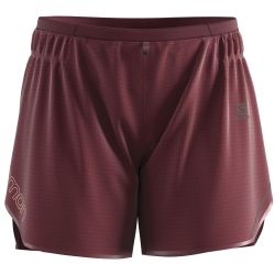 Salomon SENSE AERO 5'' SHORT W, ženske hlače za trčanje, crvena