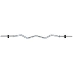 Energetics CURLED BAR 120CM (30MM) CLIP, kriva palica za tegove, srebrna