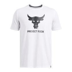 Under Armour PJT RCK BRAHMA BULL SS, muška majica za fitnes, bijela