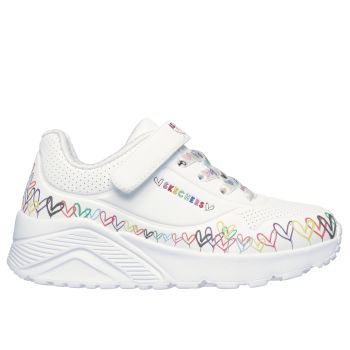 Skechers JGOLDCROWN: UNO LITE - HEART CRAZE, djecje patike za slobodno vrijeme, bijela