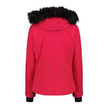 CMP WOMAN JACKET ZIP HOOD, ženska skijaška jakna, crvena
