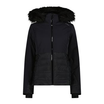 CMP WOMAN JACKET ZIP HOOD, ženska skijaška jakna, crna