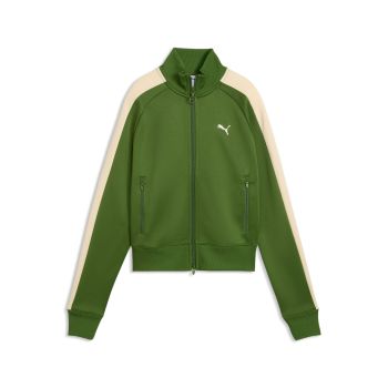 Puma T7 ALWAYS ON SHORT TRACK JACKET, ženski duks bez kapuljače, zelena