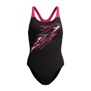 Speedo MEDLEY LOGO MEDALIST 1PC AF, ženski kupaći kostim jednodjelni, crna