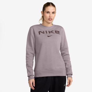 Nike W NSW PHNX FLC STD LOGO CREW, ženski pulover, siva