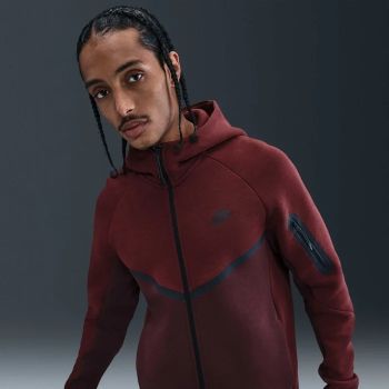 Nike M NK TCH FLC FZ WR HOODIE, muška jakna, crvena