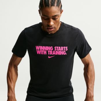 Nike M NK DF TEE WINNING, muška majica za fitnes, crna
