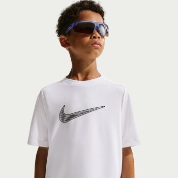 Nike B NK DF MULTI SS TOP HBR, dječija majica za fitnes, bijela