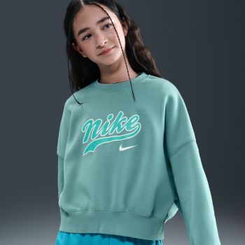 Nike G NSW TREND FLC CRP CREW, dječi pulover, zelena