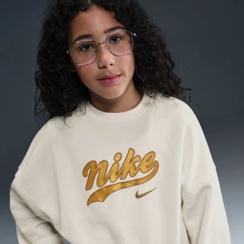 Nike G NSW TREND FLC CRP CREW, dječi pulover, bež