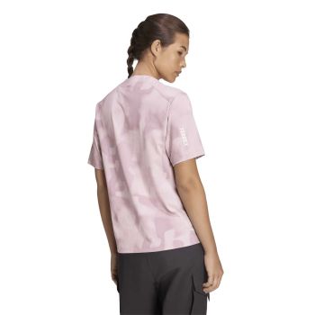 Adidas W MT AOP TEE, ženska majica za planinarenje, roza