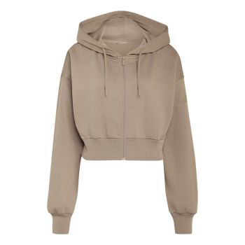 Adidas W SL+ FL FZ HD, ženska jakna, smeđa