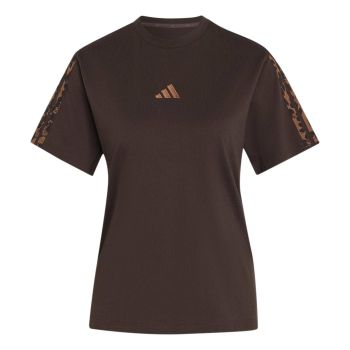 Adidas W AOP 3S SJ TEE, ženska majica, smeđa