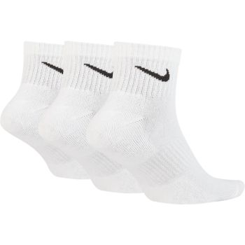 Nike U NK EVERYDAY CUSH ANKLE 3PR, muške čarape za fitnes, bijela