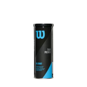 Wilson TOUR PREMIER ALL CT 3 BALL CAN, teniska loptica, crna