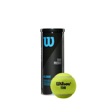 Wilson TOUR PREMIER ALL CT 3 BALL CAN, teniska loptica, crna