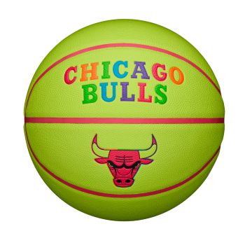 Wilson NBA TEAM NEON CHICAGO BULLS, košarkaška lopta, zelena
