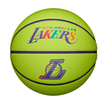 Wilson NBA TEAM NEON LOS ANGELES LAKERS, košarkaška lopta, zelena