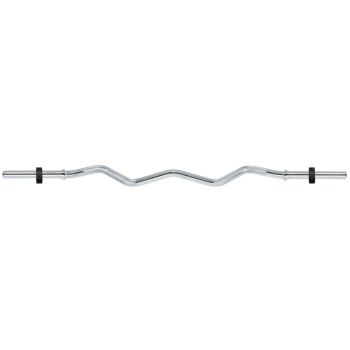 Energetics CURLED BAR 120CM (30MM) CLIP, kriva palica za tegove, srebrna