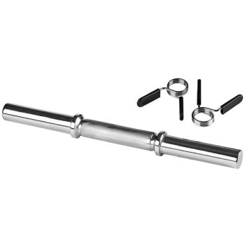 Energetics SHORT BAR 35CM (30MM) CLIP, kratka palica za tegove, srebrna