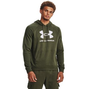 Under Armour RIVAL FLEECE LOGO HD, muški pulover, zelena