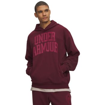 Under Armour RIVAL LW GRAPHIC HOODIE, muški pulover, crvena