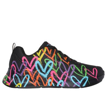 Skechers UNO LITE - HEART OF HEARTS, ženske patike za slobodno vrijeme, crna