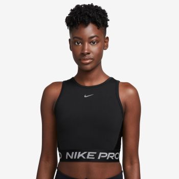 Nike W NP DF CROP TANK SHINE, ženska majica za fitnes, crna