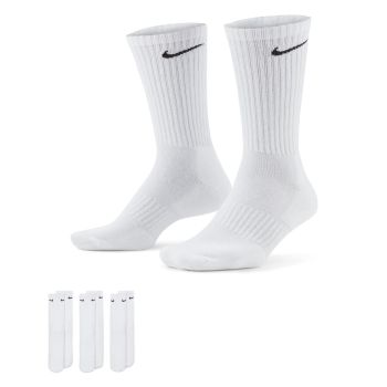 Nike U NK EVERYDAY CUSH CREW 3PR, muške čarape za fitnes, bijela