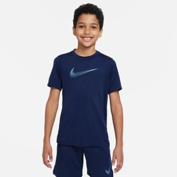 Nike B NK DF HBR SS TOP, dječija majica za fitnes, plava