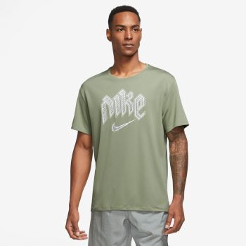 Nike M NK DF RUN DVN MILER SS, muška majica za trčanje, zelena