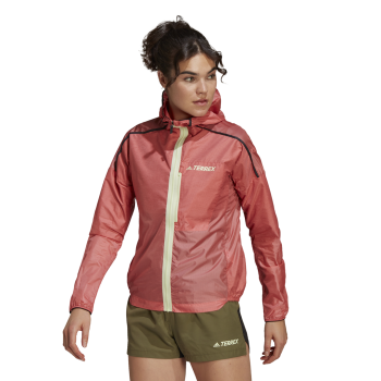 adidas AGR WWEAVE J W, ženska jakna za trčanje, crvena